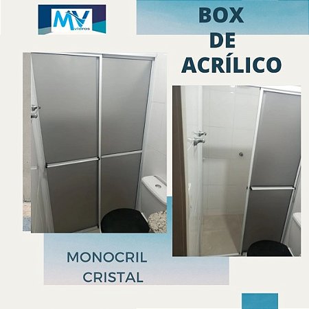 Box de Acrílico para Banheiro- Monocril Cristal
