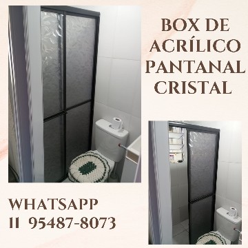 Box de Acrílico para Banheiro - 1,21 até 1,30 (altura padrão 1,90)