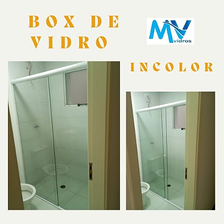 Box de Vidro para Banheiro Incolor 1,11 á 1,20 (altura 1,90)