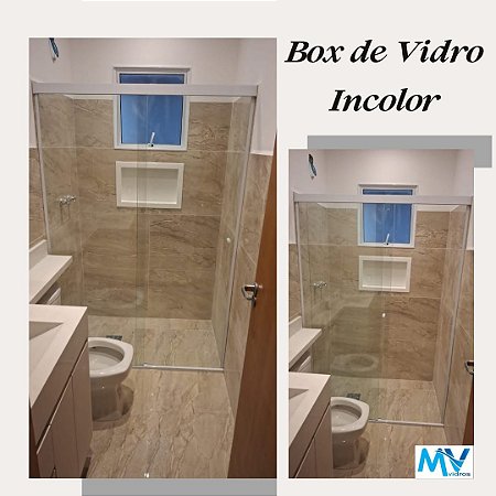 Box de Vidro para Banheiro Incolor 1,21 á 1,30 (altura 1,90)