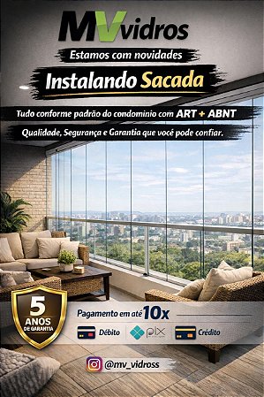 Envidraçamento de Sacada em São Paulo