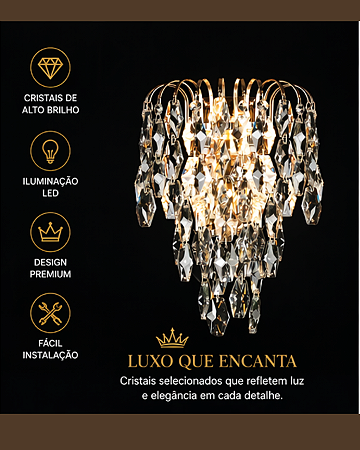 Arandela Rainha de Cristal