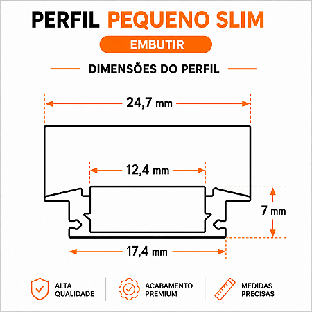 PERFIL PEQUENO SLIM – SOBREPOR