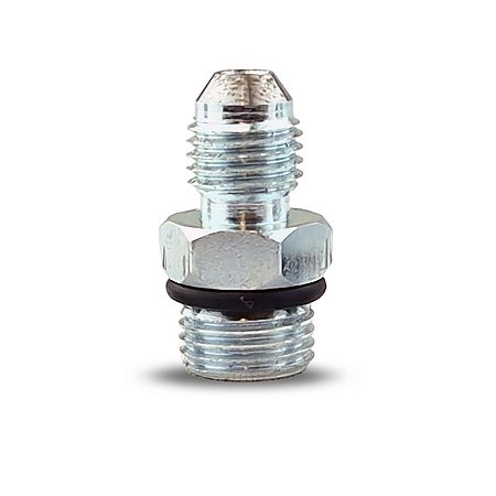 Niple AÇO Mangueira Prensada 1/4 com Oring (BLOCO E CILINDRO)