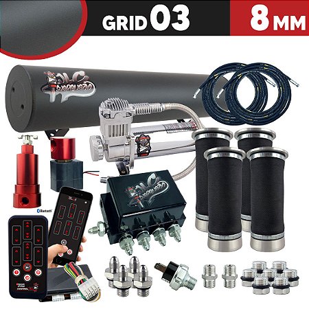 GRID 03 - 8MM CILINDRO 11,6L ALUMINIO PRETO