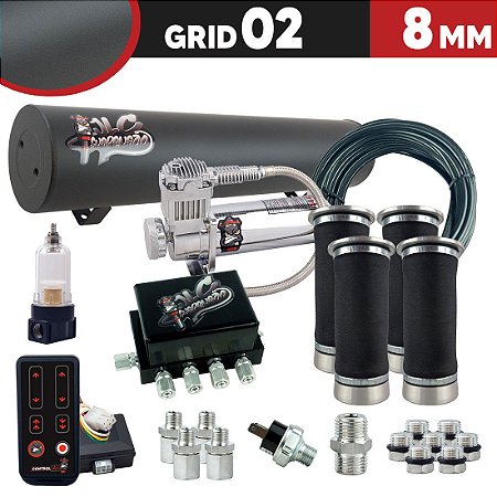 GRID 02 - 8MM CILINDRO 11,6L ALUMINIO PRETO