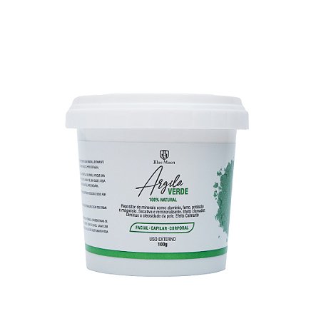 Argila Verde Facial Capilar e Corporal Lua Azul 100g (723542)