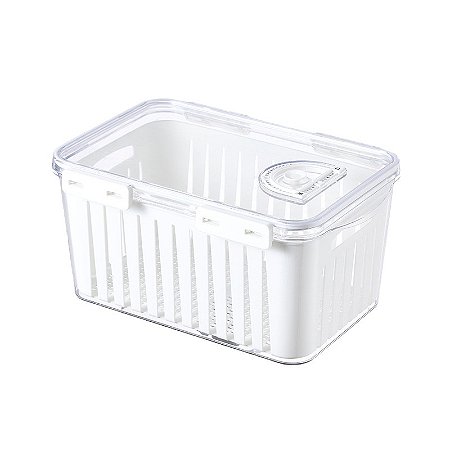 KIT 3 CAIXAS DE ARMAZENAMENTO PARA FRUTAS E LEGUMES COM DATA