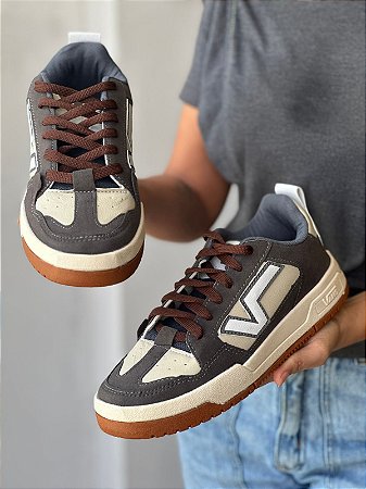 TENIS LOWLAND GRAFITE MARROM