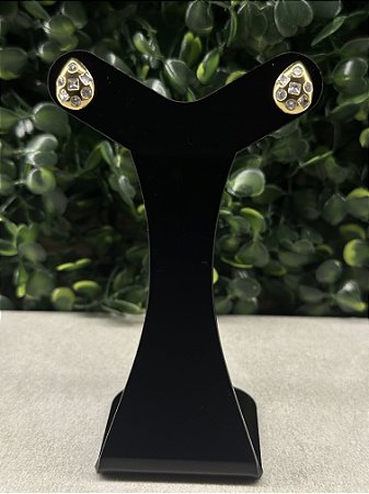 Brinco Gota com Pedras de Zircônia