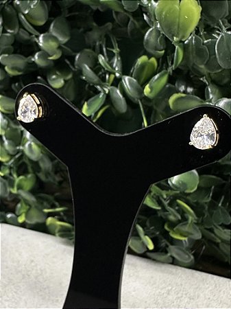 Brinco Gota Ponto de Luz em Zircônia