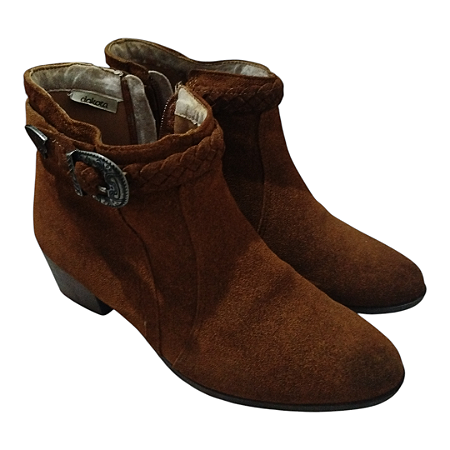Bota Dakota Cano Curto Marrom – Feminina-Tamanho 36