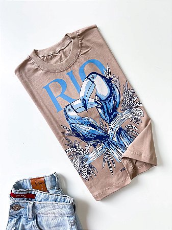 T- Shirt Cropped Estampas Tropical Ref. 809