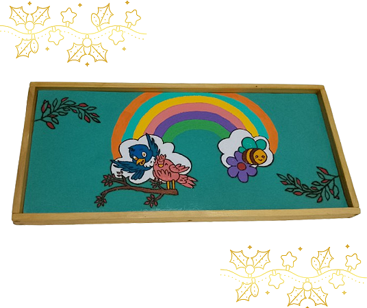 Quadro decorativo personalizado em madeira.