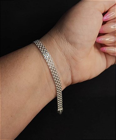 Pulseira Esteira Prata 925