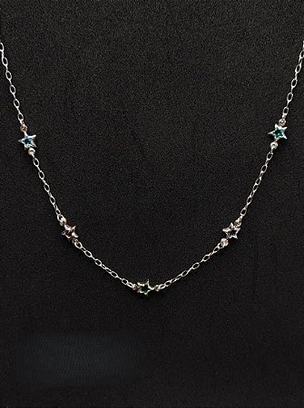 Choker estrela em prata 925