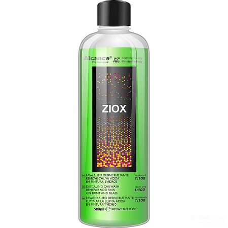 ZIOX 500ml Shampoo acido e Remov. de chuva acida da pintura - concentrado 1:100