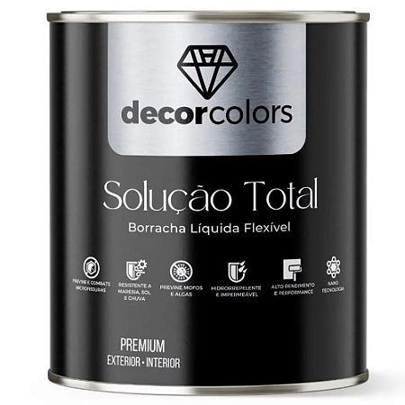 Tinta Borracha Liquida Solução Total 4,3kg - Decor Colors - Cor Telha