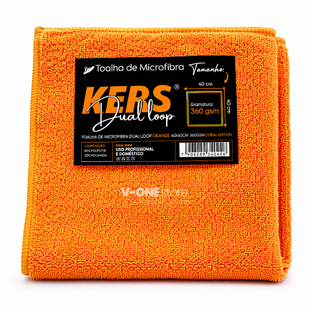 KERS TOALHA DE MIC ORANGE 40X40CM 360GSM COM BORDA