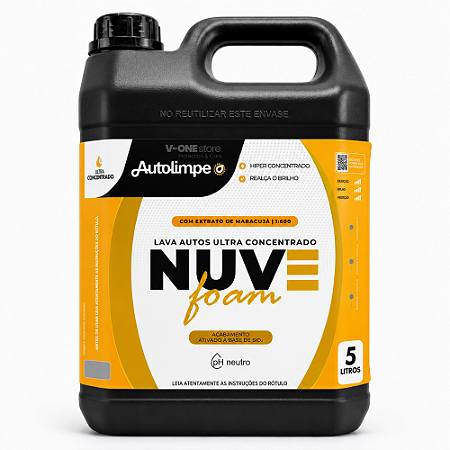 NUVE FOAM 5L - LAVA AUTOS NEUTRO COM SiO2 1:600