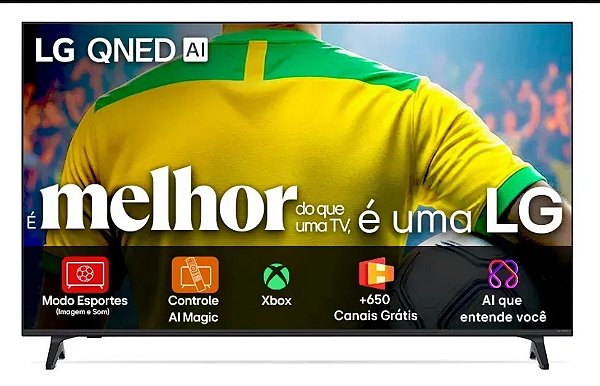 TV 65" LG QNED AI QLED com +650 canais
