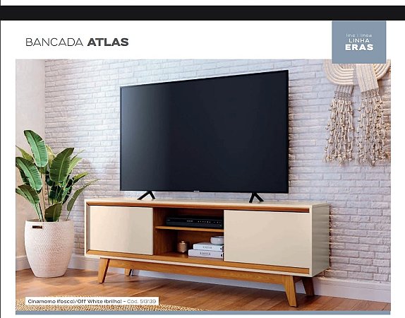 Bancada Atlas Cinamomo Off White