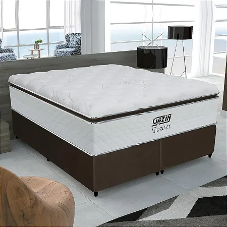 Cama Box King Gazin Molas Pocket Tower 192*203*73