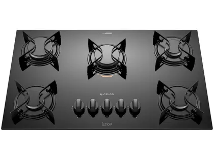 Fogão Cooktop 5 Bocas Preto Vidro Atlas U Top