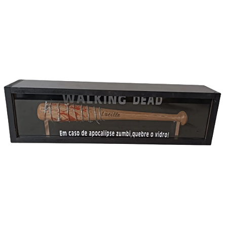 Taco de Baseball "Lucille" The Walking Deadk com Caixa Expositora – Item Decorativo Colecionável