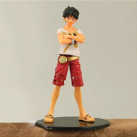 Boneco Monkey D. Luffy 16cm One Piece Rei dos Piratas - Figura de Ação Colecionável