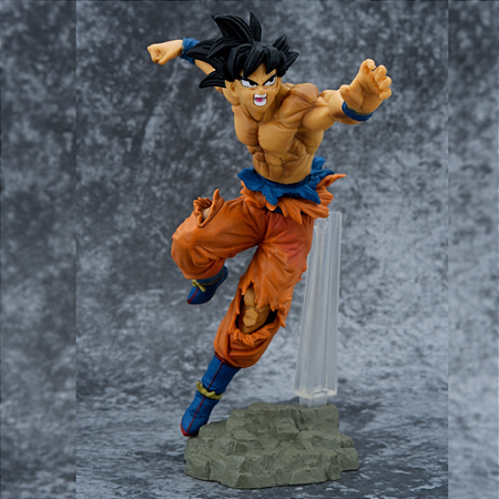 Boneco Estátua Dragon Ball Z GT Super Goku - 22cm, Colecionável em PVC com Base