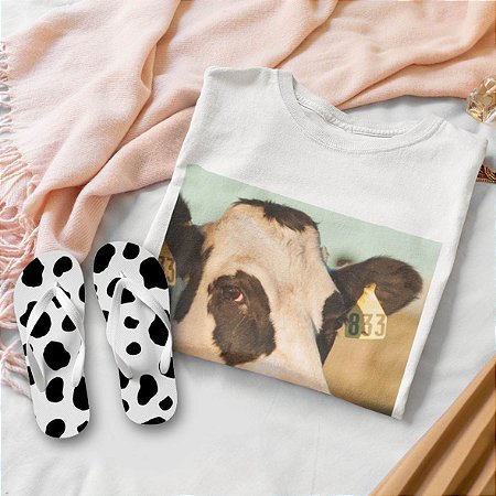 Combo Vaca: T-shirt  + Chinelo de dedo