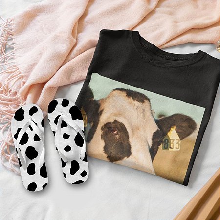 Combo Vaca: T-shirt  + Chinelo de dedo