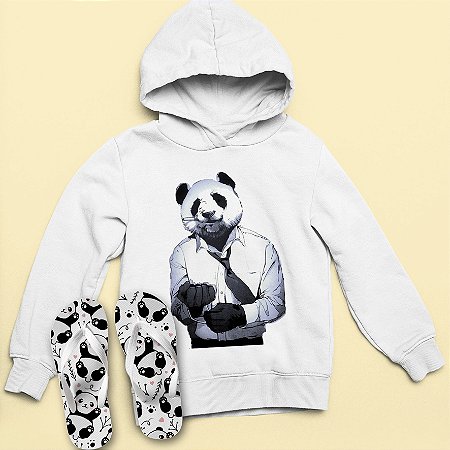 panda bear moletom com capuzs