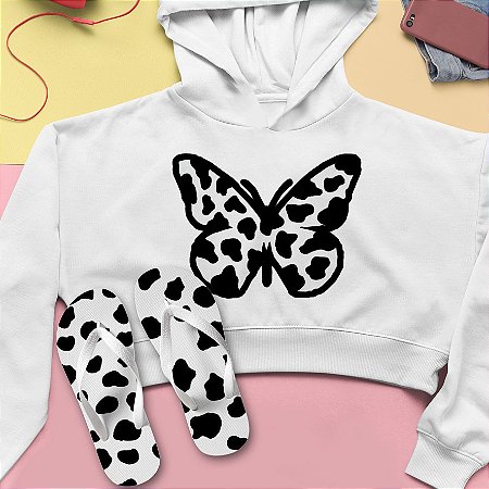 moletom com capuz butterfly
