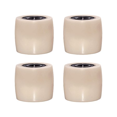 KIT RODA CARGA DUPLA NYLON 70x60 -  PALETEIRA 2 TON - C/ ROLAMENTO