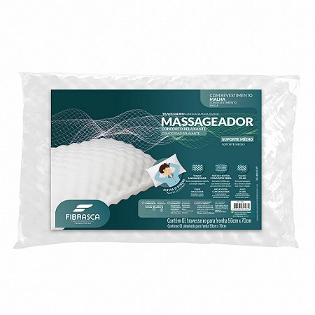 Travesseiro Massageador Conforto Relaxante Suporte Médio - Fibrasca