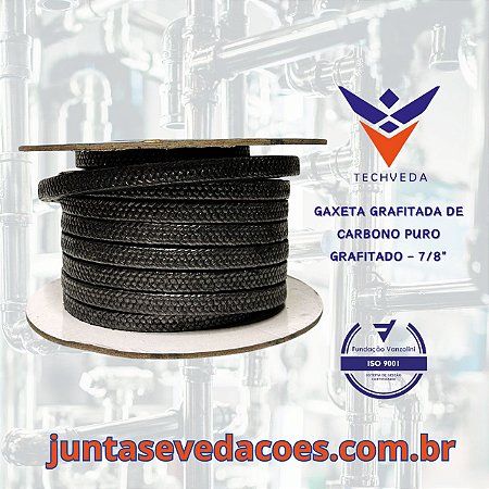 Gaxeta Grafitada entrelaçada de Carbono Puro - 7/8"