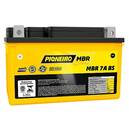 Bateria Pioneiro YTX7A-BS MBR 7A-BS Burgman 125 Future 125 NS 125