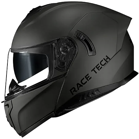 Capacete Race Tech Signal Monocolor - Cinza Titânio Fosco (Articulado) Tam: 56