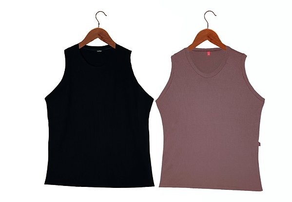kit com 2 regata masculina