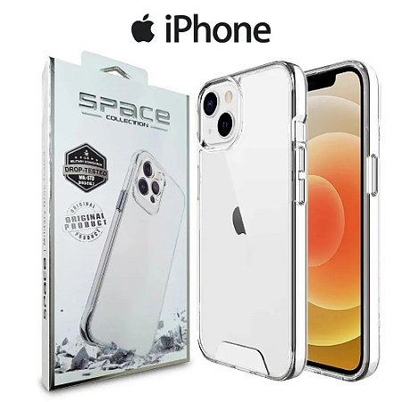 Capa Capinha Space Transparente Anti Impacto TPU Case Apple IPhone 6 7 8 Plus 11 ProMax 12 13 14 16 Pro Max Plus X/Xs Xr
