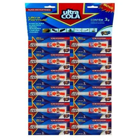 CARTELA DE COLA ULTRA COLA COM 12 UN