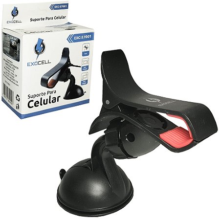 SUPORTE AUTOMOTIVO PARA CELULAR / GPS COM VENTOSA EXOCELL