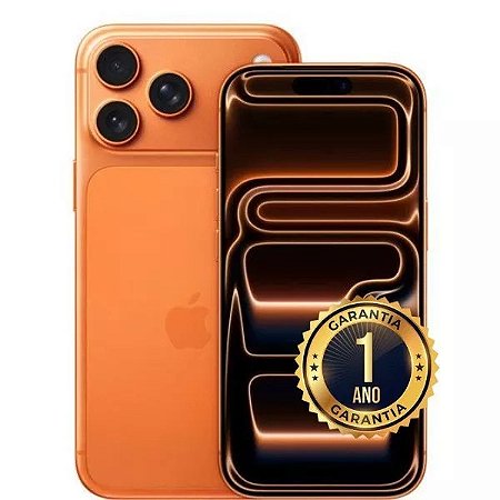 Celular IPhone 17 Pro 256GB Laranja – Novo Original e Garantia 1 Ano Apple NF Lacrado