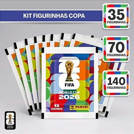 Pacotes de figurinhas do álbum original da Copa do Mundo FIFA 2026 da Panini.