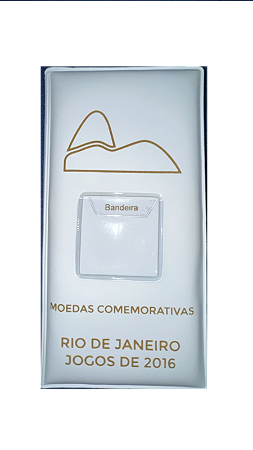Álbum de moedas das Olimpíadas comemorativas.