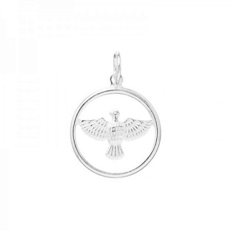 Pingente Divino Espírito Santo Moldura em Prata 925