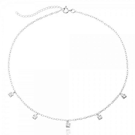 Choker Pontos de Luz em Prata 925