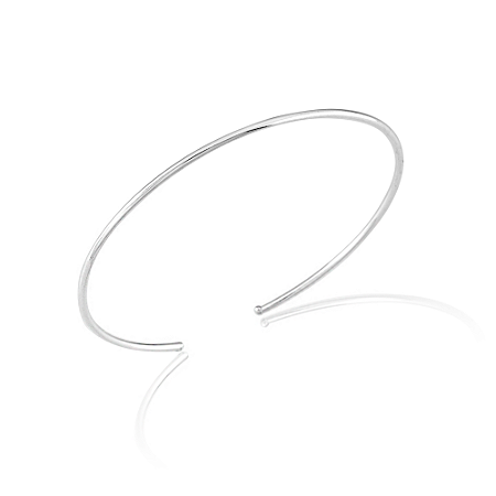 Bracelete Liso Regulável em Prata 925